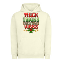 Pigment Pistachio thick thighs christmas vibes Urban Hoodie - BarkalooDesign