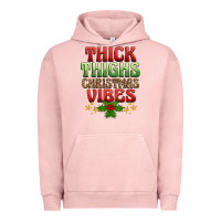 Pigment Salmon thick thighs christmas vibes Urban Hoodie - BarkalooDesign