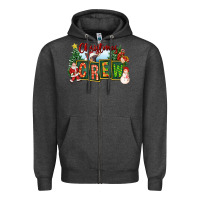 Charcoal Heather Christmas Crew Zipper Hoodie - FaDigitalArtStudio