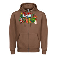 Chestnut Christmas Crew Zipper Hoodie - FaDigitalArtStudio