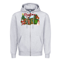 Heather Grey Christmas Crew Zipper Hoodie - FaDigitalArtStudio