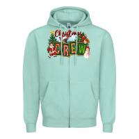 Seafoam Christmas Crew Zipper Hoodie - FaDigitalArtStudio