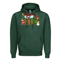 Sports Green Christmas Crew Zipper Hoodie - FaDigitalArtStudio
