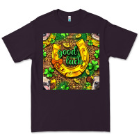 Plum St. Patricks good luck with cow digital paper Premium Tee - BundleAndBundleShop