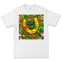 White St. Patricks good luck with cow digital paper Premium Tee - BundleAndBundleShop