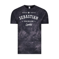 Cloud Black Sebastian Personalized Name Mens Birthday Vintage Tee - artisFamous