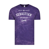 Cloud Purple Sebastian Personalized Name Mens Birthday Vintage Tee - artisFamous