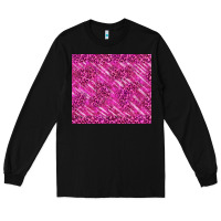 Black pink glitter with leopard pattern Long Sleeve Tee - TumblerDesignByShophia