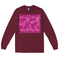 Burgundy pink glitter with leopard pattern Long Sleeve Tee - TumblerDesignByShophia