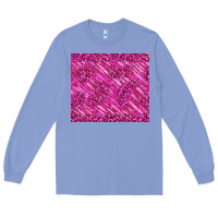 Colony Blue pink glitter with leopard pattern Long Sleeve Tee - TumblerDesignByShophia