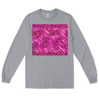 Heather Grey pink glitter with leopard pattern Long Sleeve Tee - TumblerDesignByShophia