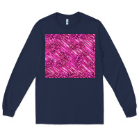Navy pink glitter with leopard pattern Long Sleeve Tee - TumblerDesignByShophia
