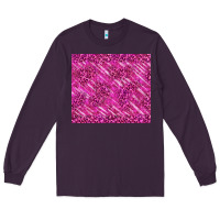 Plum pink glitter with leopard pattern Long Sleeve Tee - TumblerDesignByShophia