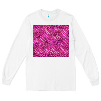 White pink glitter with leopard pattern Long Sleeve Tee - TumblerDesignByShophia
