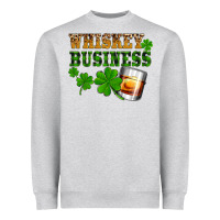 Heather Grey St. Patrick's Day whiskey business Heavyweight Sweatshirt - OliviaCreatesArt