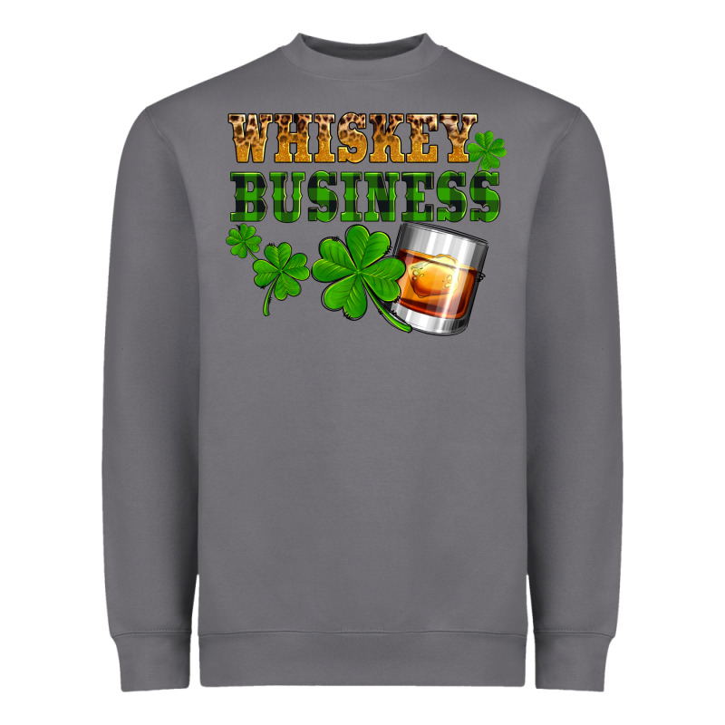 St. Patrick's Day Whiskey Business Heavyweight Sweatshirt by OliviaCreatesArt | Teevron