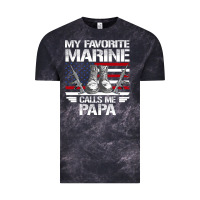Cloud Black marine papa, gifts my favorite marine calls me pa pa military mother Vintage Tee - artisFamous