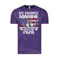 Cloud Purple marine papa, gifts my favorite marine calls me pa pa military mother Vintage Tee - artisFamous