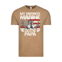 Vintage Coffee marine papa, gifts my favorite marine calls me pa pa military mother Vintage Tee - artisFamous