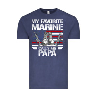 Vintage Denim marine papa, gifts my favorite marine calls me pa pa military mother Vintage Tee - artisFamous