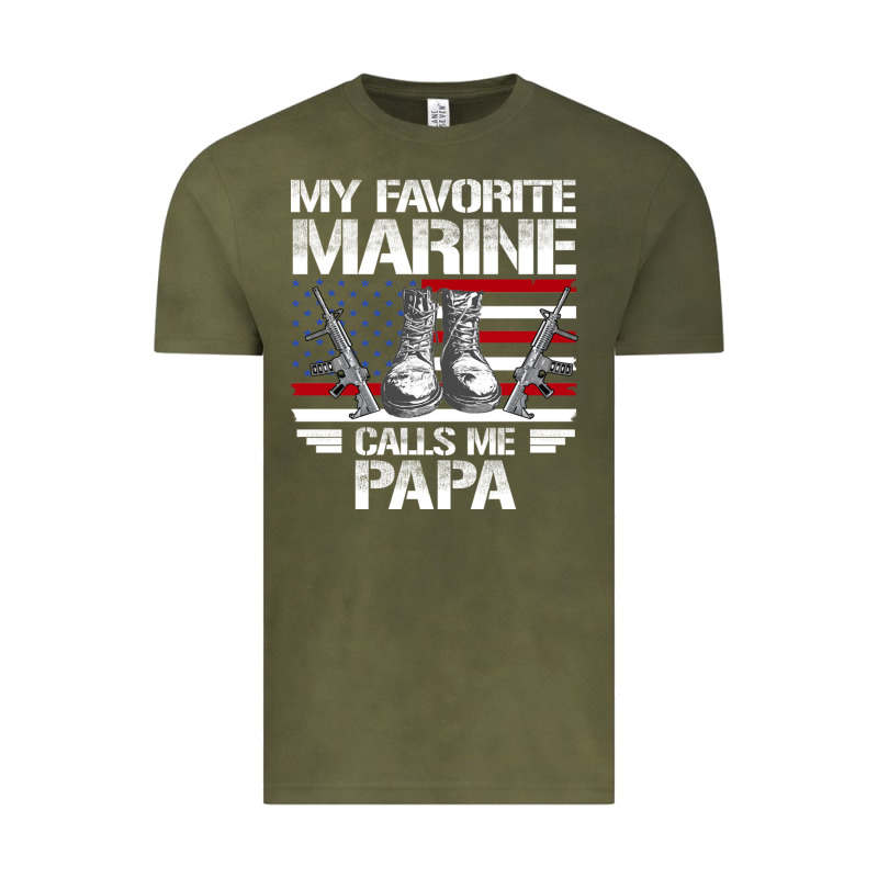 Marine Papa, Gifts My Favorite Marine Calls Me Pa Pa Military Mother Vintage Tee by artisFamous | Teevron