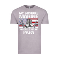 Vintage Zinc marine papa, gifts my favorite marine calls me pa pa military mother Vintage Tee - artisFamous
