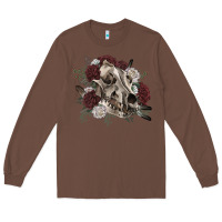 Chestnut Floral boho wolf skull Long Sleeve Tee - RanaPortraitStore