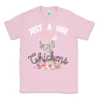 Bubblegum Pink Just a girl who loves chickens Classic Tee - Bettercallsaul