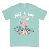 Seafoam Just a girl who loves chickens Classic Tee - Bettercallsaul