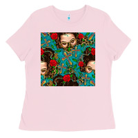 Bubblegum Pink Messy Bun Mom And Cross With Leopard Patterns Ladies Tee - BundleAndBundleShop