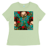 Matcha Messy Bun Mom And Cross With Leopard Patterns Ladies Tee - BundleAndBundleShop
