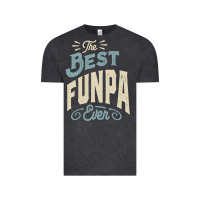 Vintage Black The Best Funpa Ever - Mens Funny Dad and Grandpa Vintage Tee - artisFamous