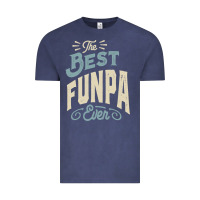 Vintage Denim The Best Funpa Ever - Mens Funny Dad and Grandpa Vintage Tee - artisFamous