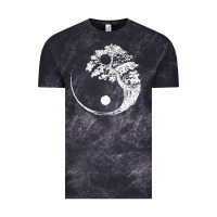 Cloud Black yin yang bonsai tree Vintage Tee - artisFamous
