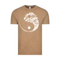 Vintage Coffee yin yang bonsai tree Vintage Tee - artisFamous