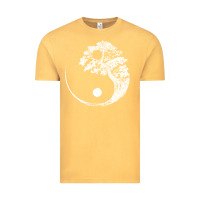 Vintage Mustard yin yang bonsai tree Vintage Tee - artisFamous