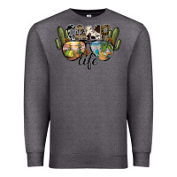 Charcoal Heather camp life Premium Sweatshirt - SublimationCraftShop