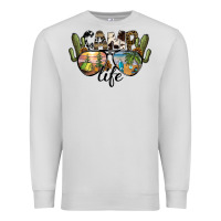 Dove Grey camp life Premium Sweatshirt - SublimationCraftShop