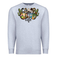 Heather Grey camp life Premium Sweatshirt - SublimationCraftShop
