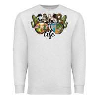 Oatmeal Heather camp life Premium Sweatshirt - SublimationCraftShop