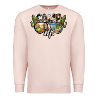 Pale Pink camp life Premium Sweatshirt - SublimationCraftShop