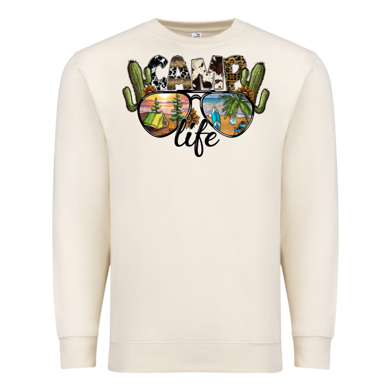Camp Life Premium Sweatshirt by SublimationCraftShop | Teevron