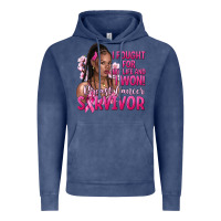 Vintage Denim i fought for my life and i won afro woman Vintage Hoodie - NancyCooperArtShop