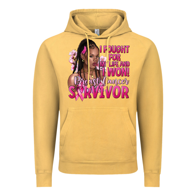 I Fought For My Life And I Won Afro Woman Vintage Hoodie by NancyCooperArtShop | Teevron
