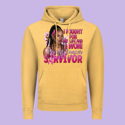 I Fought For My Life And I Won Afro Woman Vintage Hoodie Designed By Nancycooperartshop