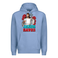 Colony Blue Jesus Saves Premium Hoodie - BundleAndBundleShop