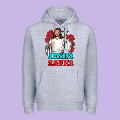 Jesus Saves Premium Hoodie Designed By Bundleandbundleshop