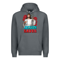 Rock Jesus Saves Premium Hoodie - BundleAndBundleShop