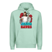 Seafoam Jesus Saves Premium Hoodie - BundleAndBundleShop