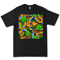 Black St. Patricks rainbow seamless Premium Tee - BundleAndBundleShop